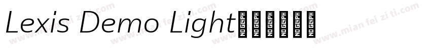 Lexis Demo Light字体转换